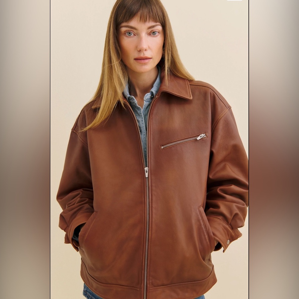 REFORMATION + VEDA Leather Marco Jacket